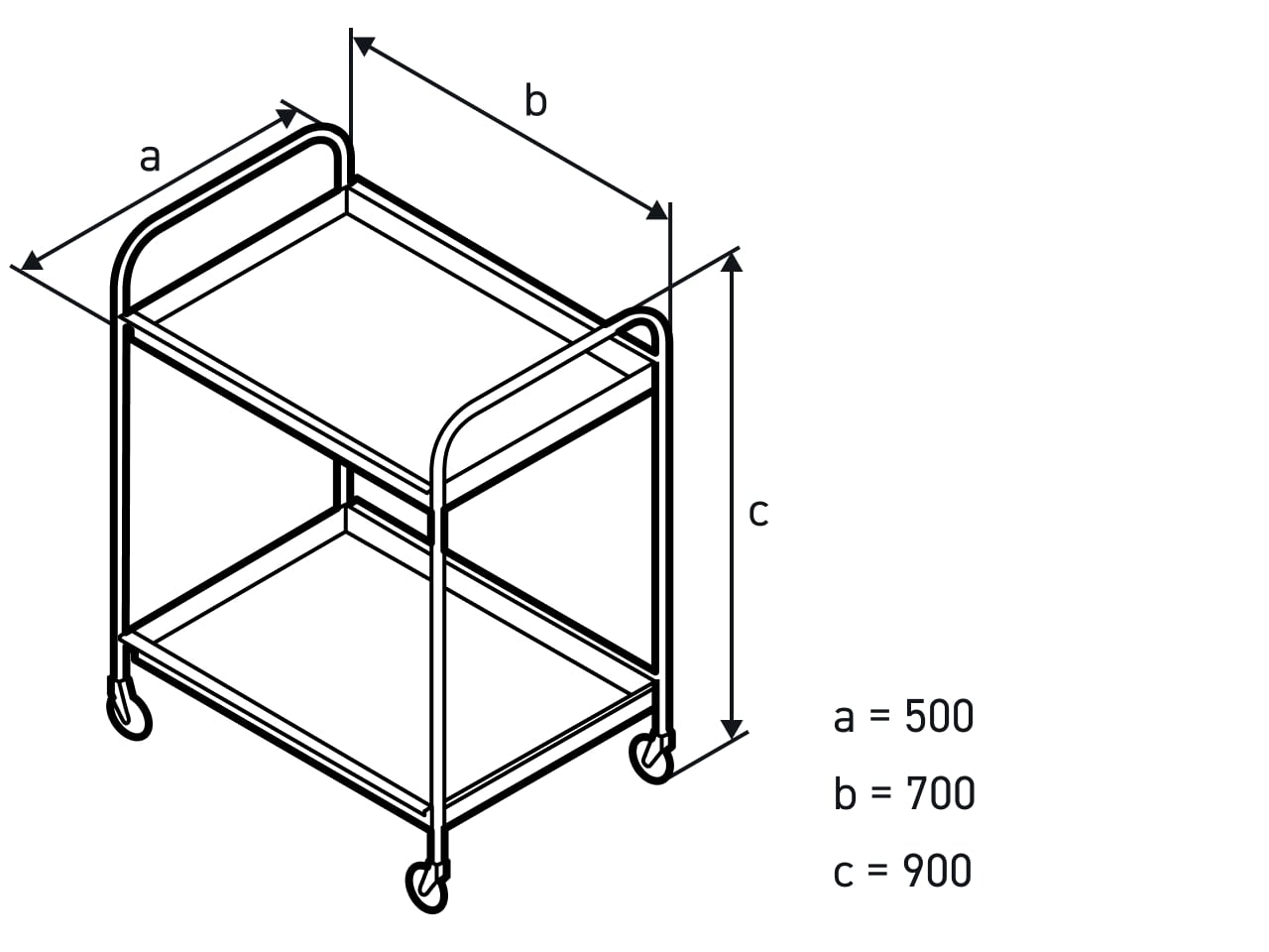Размеры тележки Тон-2